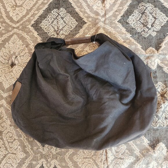 NWT Old Navy Black Textile Hobo Bag - Picture 4 of 16
